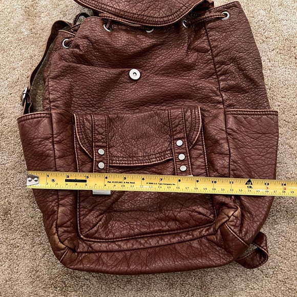 Brown Textured Backpack - Picture 8 of 12